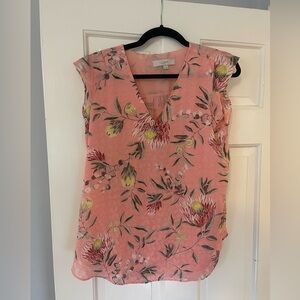 Loft women’s sleeveless blouse - size medium. Like new.